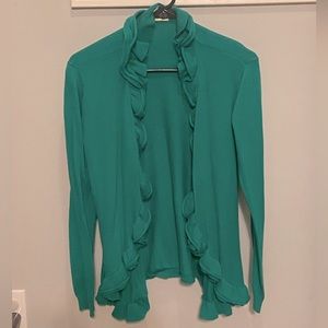 Matilda Jane Green Ruffle Cardigan
